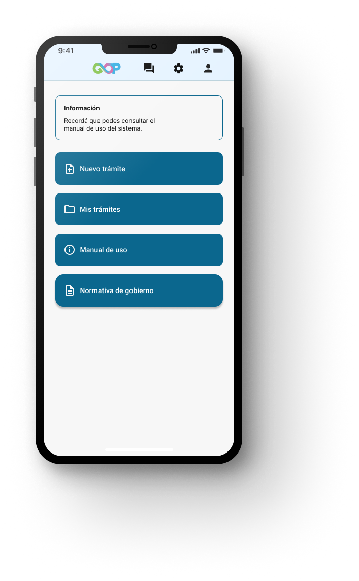 Vista mobile web GOP